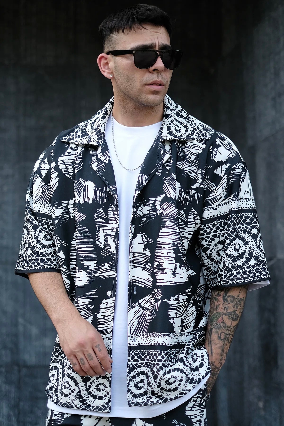 Mixed Pattern Oversize Suit