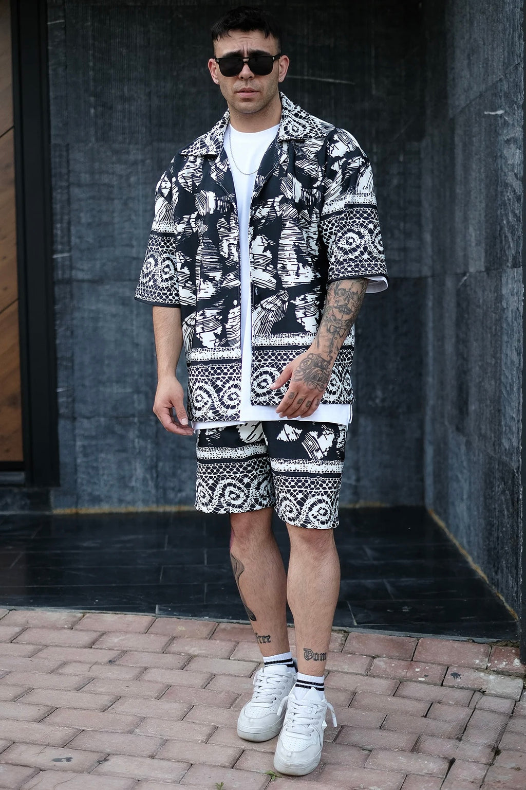 Mixed Pattern Oversize Suit