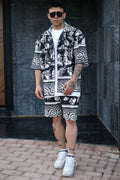 Mixed Pattern Oversize Suit