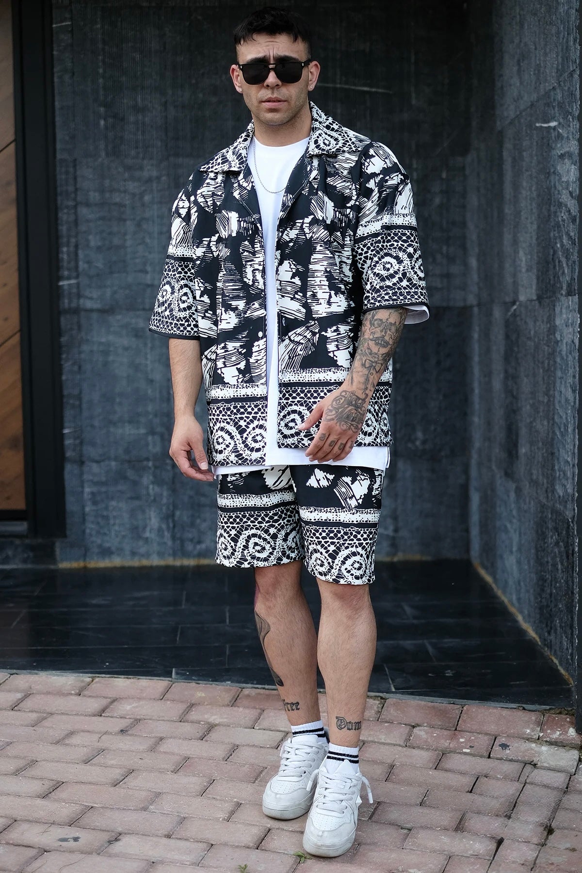 Mixed Pattern Oversize Suit