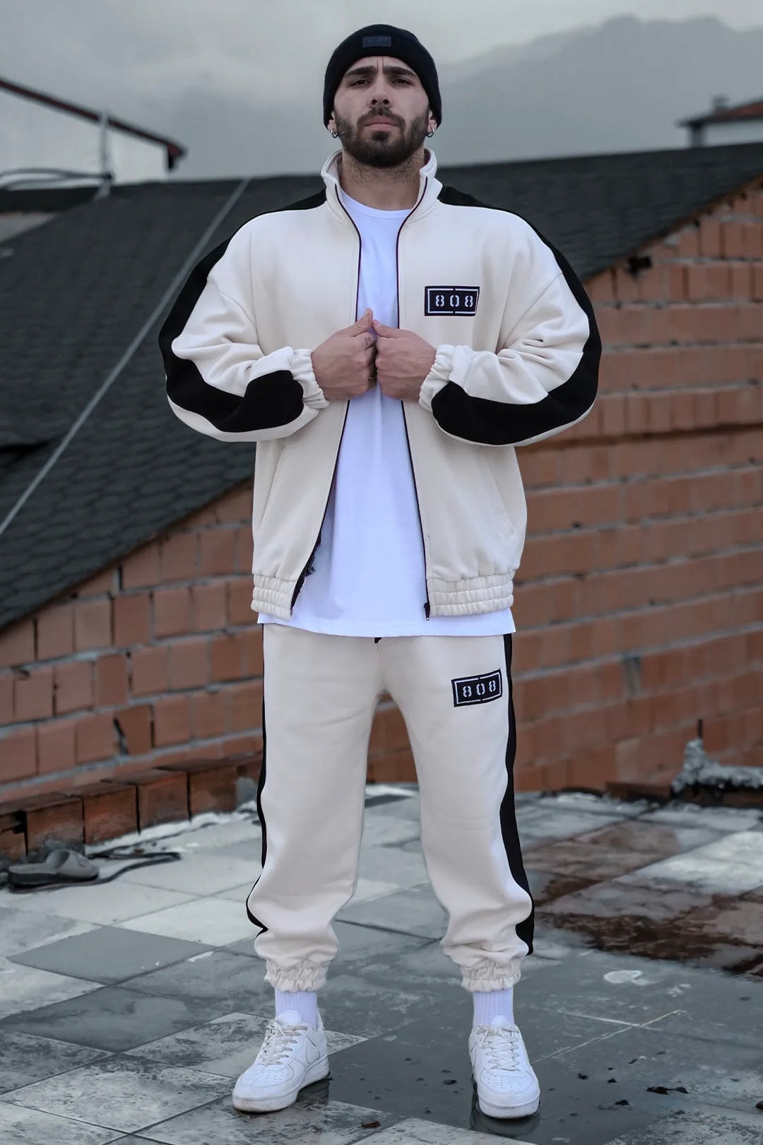 Woven Stripe Detail Oversize Suit