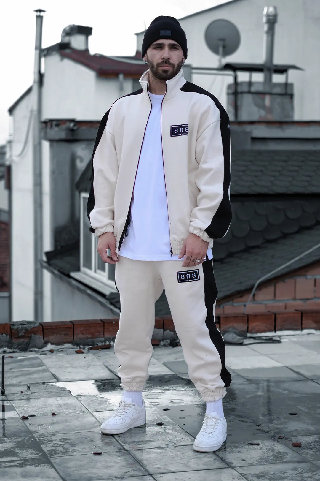 Woven Stripe Detail Oversize Suit