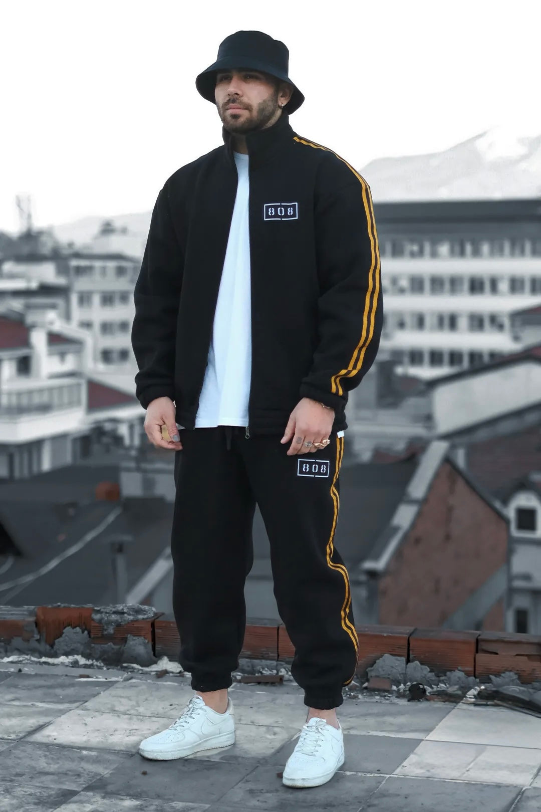 Woven Stripe Detail Oversize Suit