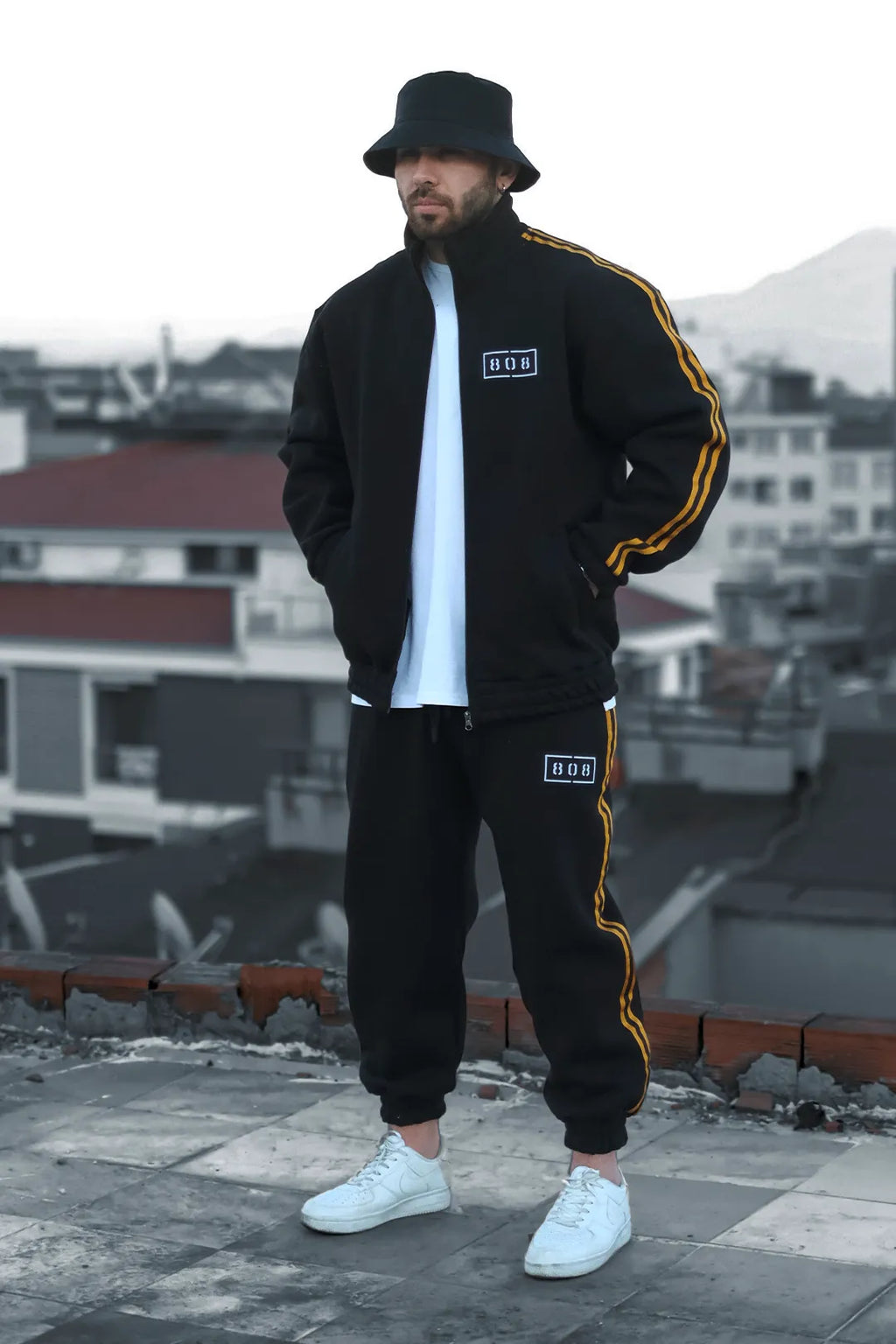 Woven Stripe Detail Oversize Suit