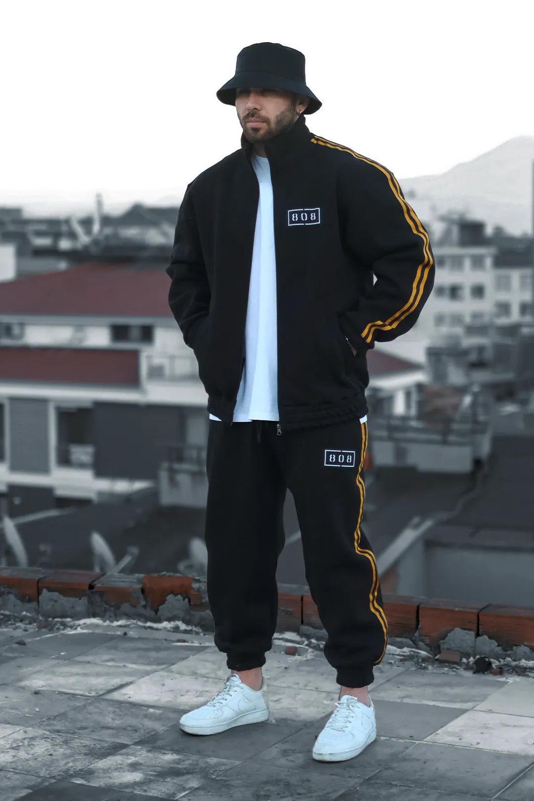 Woven Stripe Detail Oversize Suit