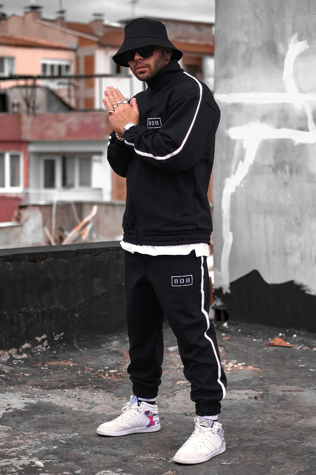 Woven Stripe Detail Oversize Suit