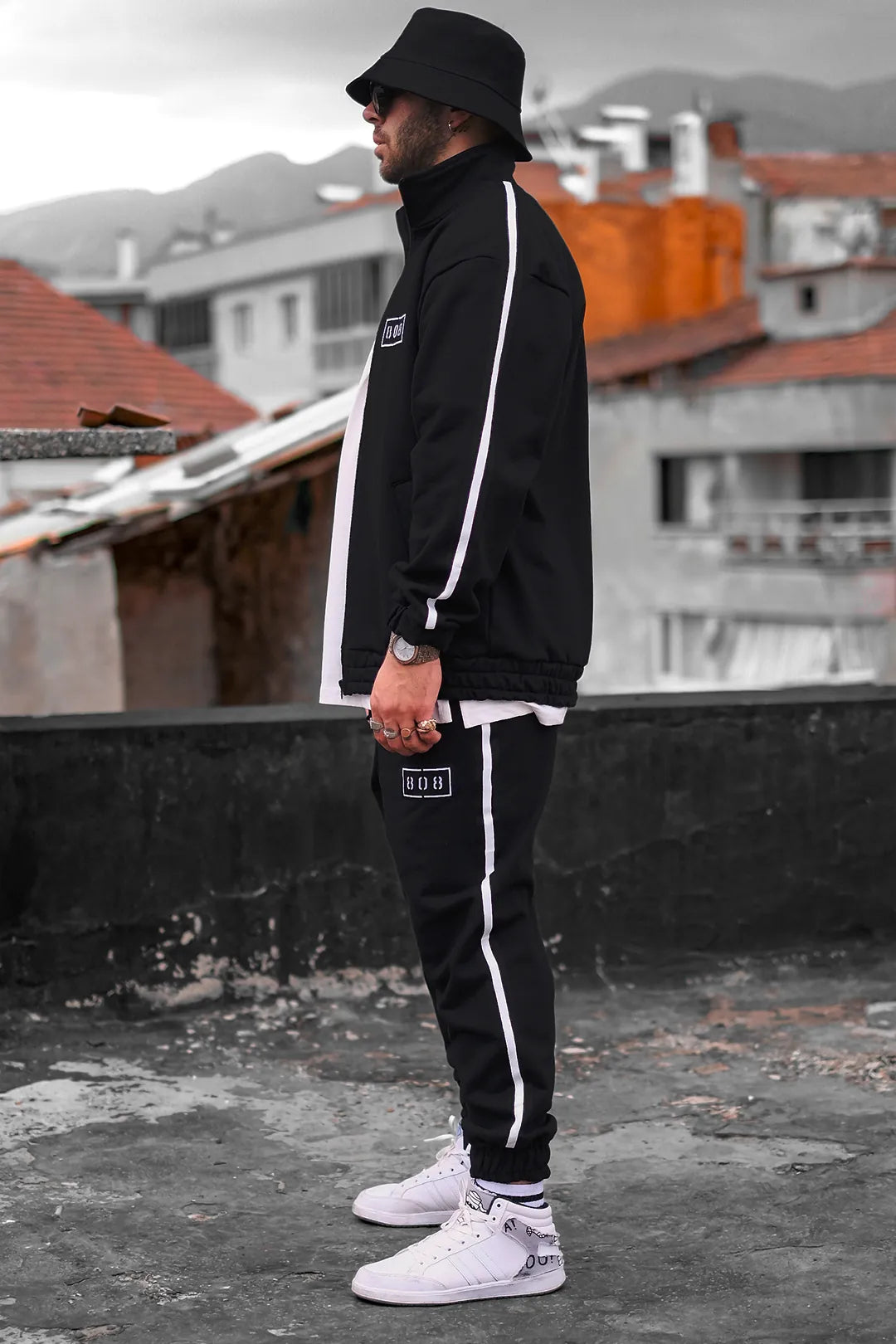 Woven Stripe Detail Oversize Suit