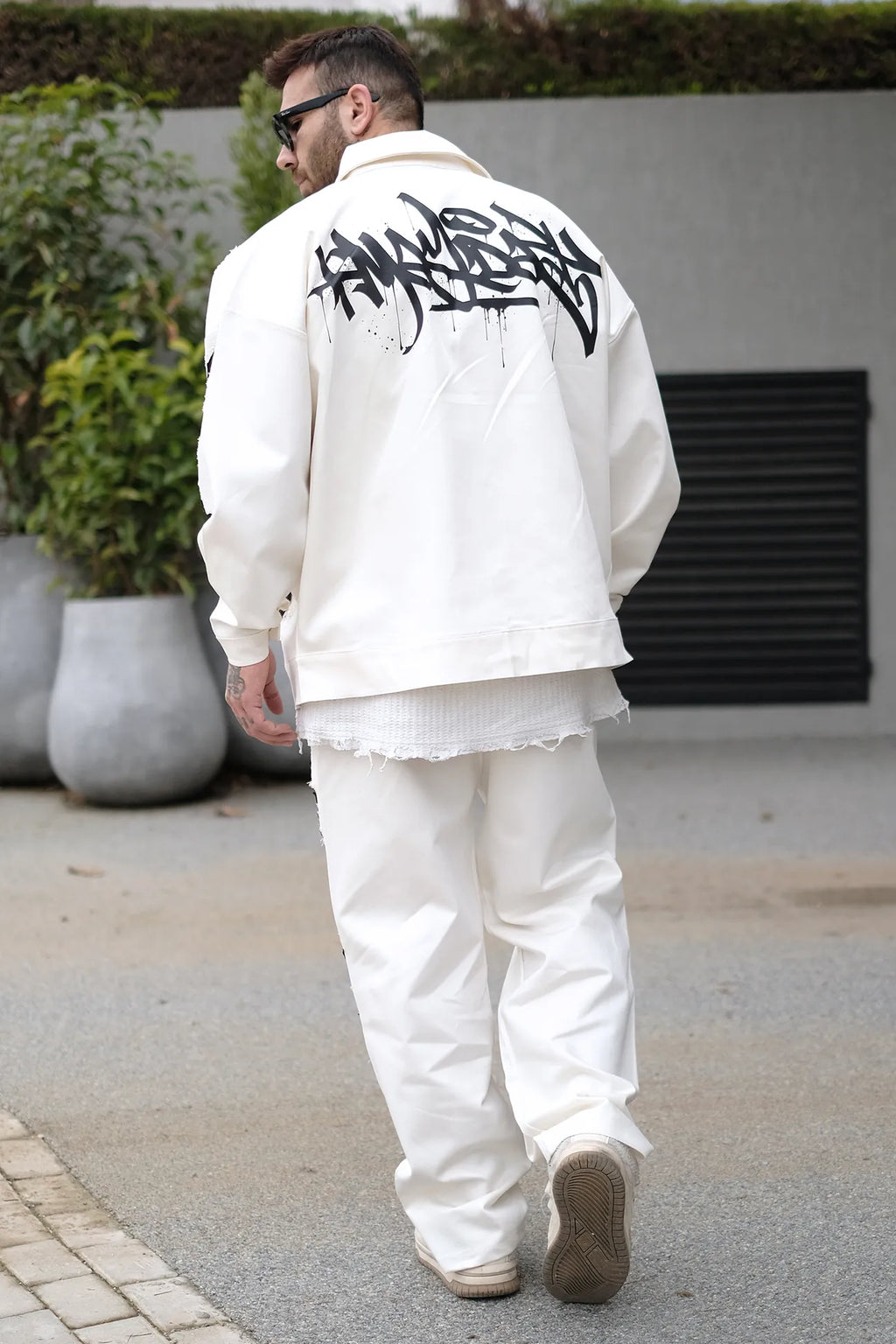 Leaf Effect Torn Detail Suit