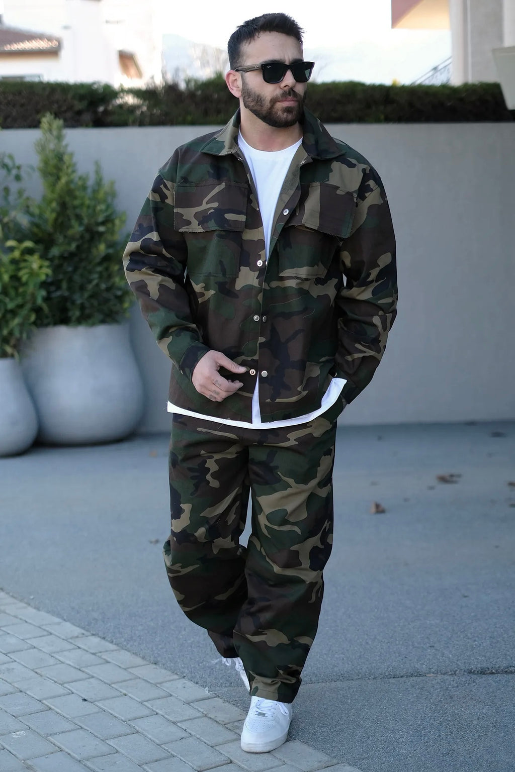 Camouflage Denim Suit