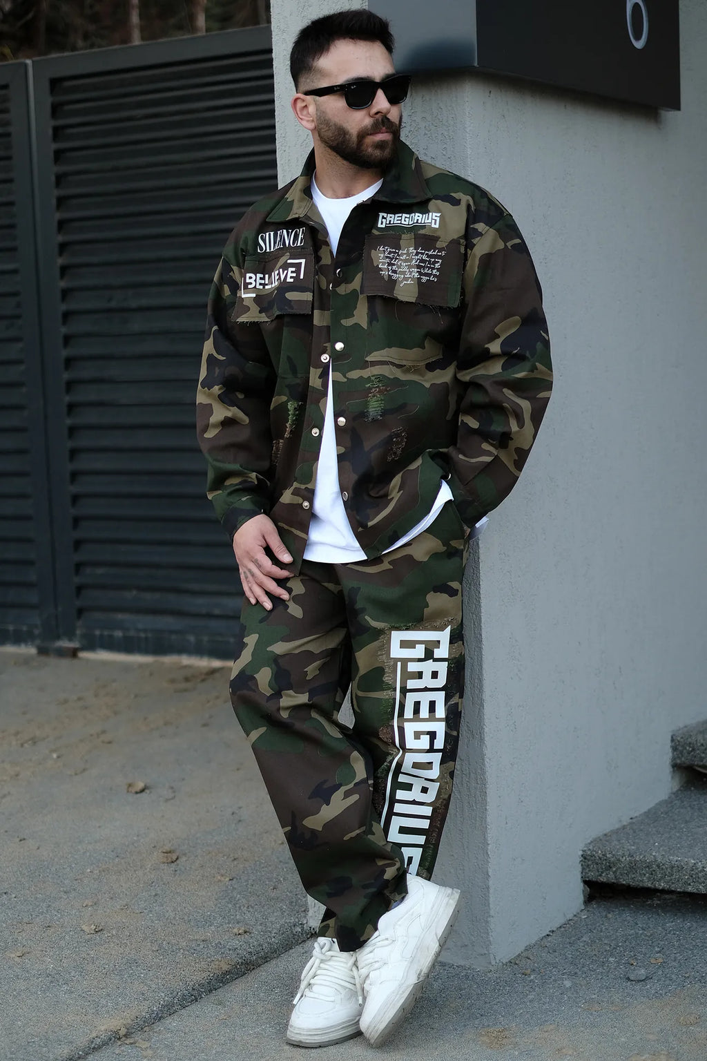 Ripped Camouflage Suit