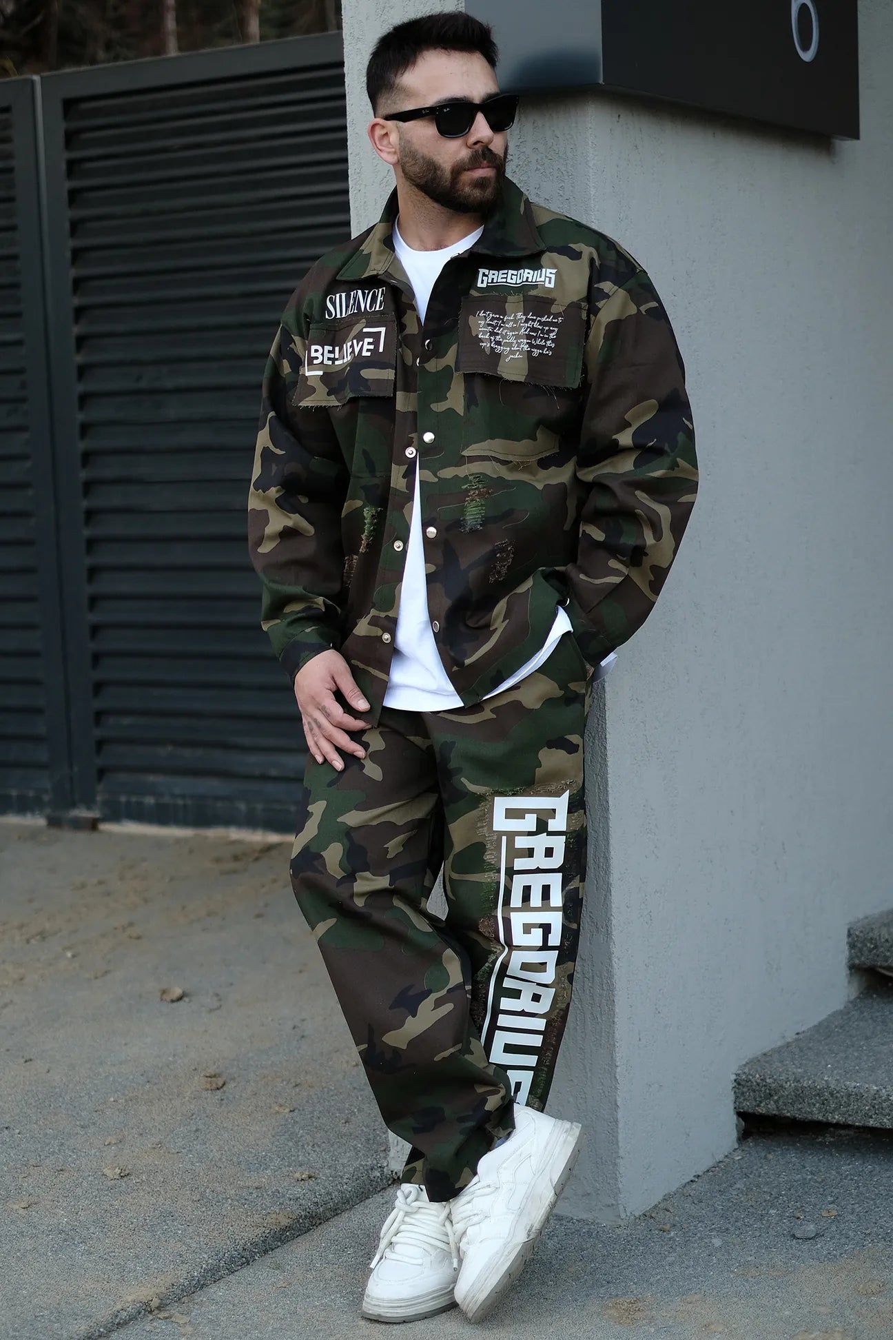 Ripped Camouflage Suit