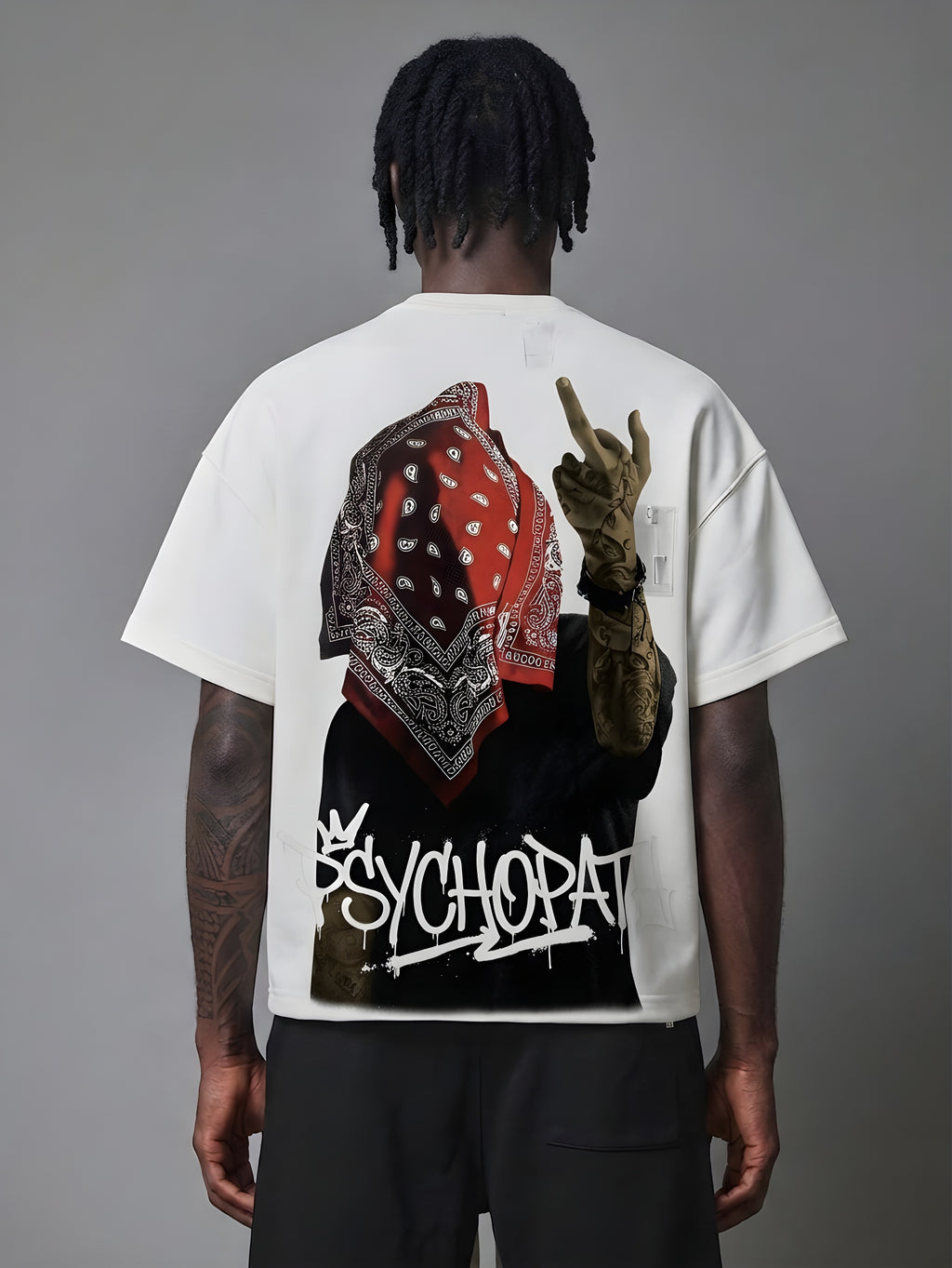 Psychopath White – Мъжка Бяла Тениска | Lessay
